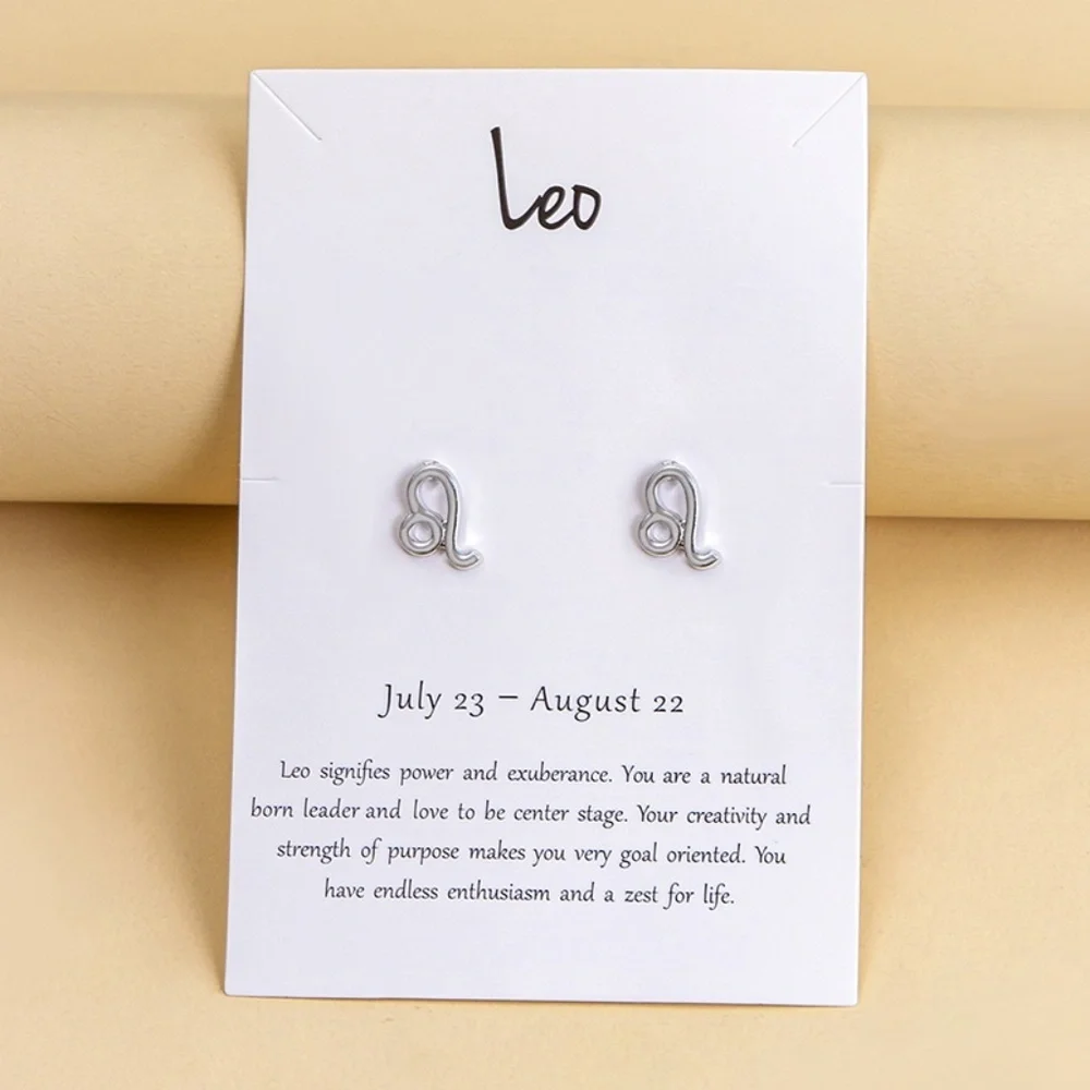 *JULANE* Silver Leo Fashion Horoscope Earrings